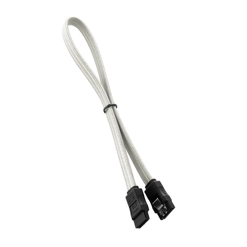 CableMod ModFlex Sleeved SATA 3 Cable (White, 30cm) - Image 1